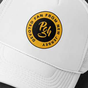 Gorra De Camionero Burgh Fan Personalizado Black Gold Retro Pgh