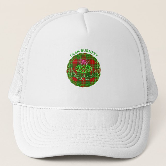Gorra De Camionero Burnett Scottish Tartán Celtic Thistle (Anverso)