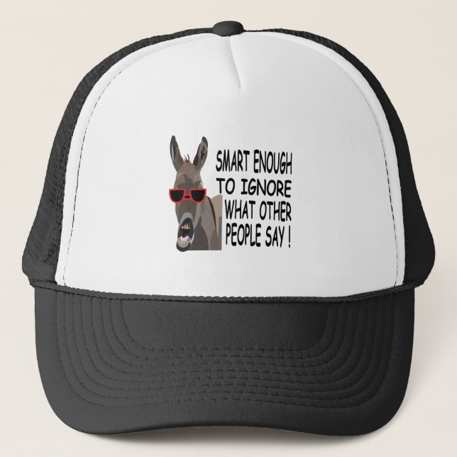 Gorra De Camionero Burro Inteligente Genial (Anverso)