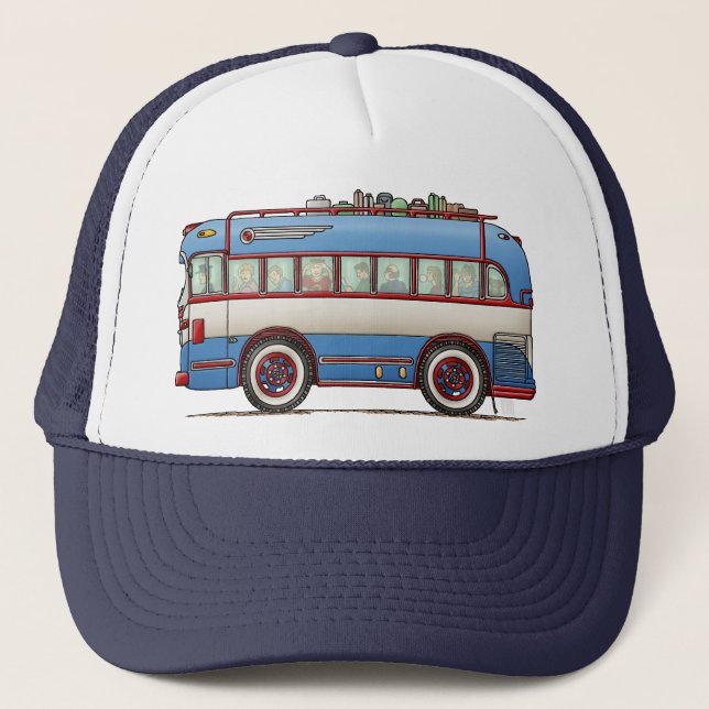 Gorra De Camionero Bus turístico lindo del autobús (Anverso)