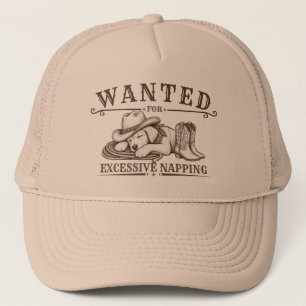 Gorra De Camionero Buscado por Dormir Demasiado  Diseño Divertido del