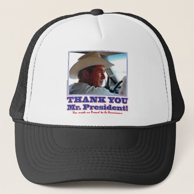 Gorra De Camionero Bush-Agradecer-Usted-Americano (Anverso)