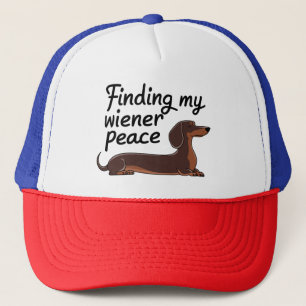 Gorra De Camionero Búsqueda de la paz de mi Wiener — Dachshund Lover