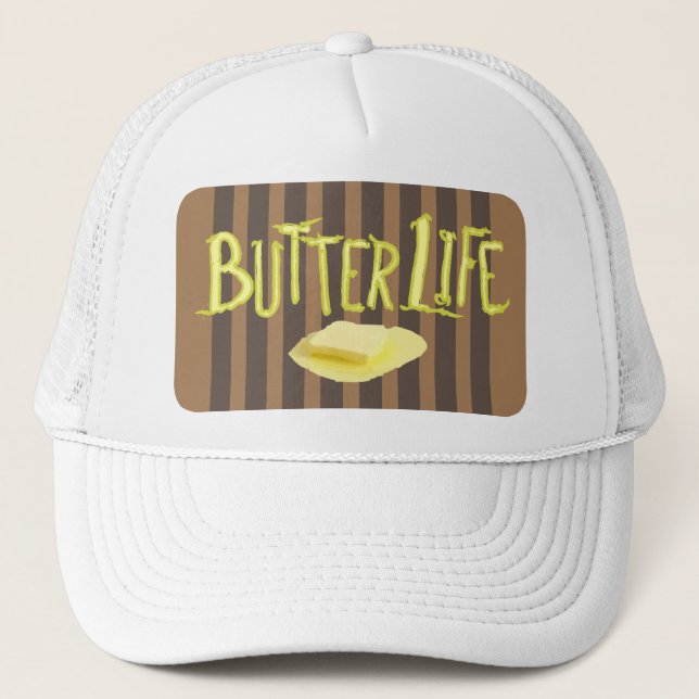 Gorra De Camionero Butter Life Brown Strips BG (Anverso)