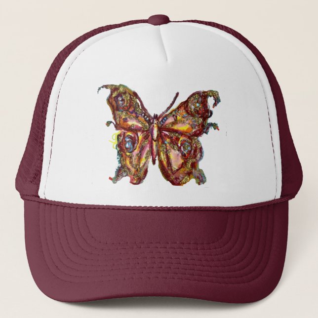 GORRA DE CAMIONERO BUTTERFLY IN GOLD SPARKLES (Anverso)