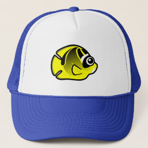 Gorra De Camionero Butterflyfish lindos del mapache