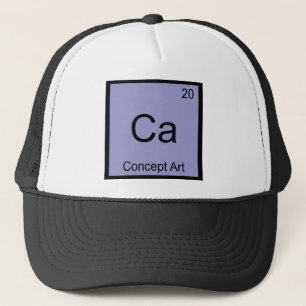 Gorra De Camionero Ca - Arte Conceptual Símbolo de Elemento de Químic