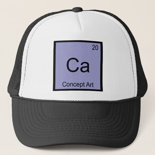 Gorra De Camionero Ca - Arte Conceptual Símbolo de Elemento de Químic (Anverso)