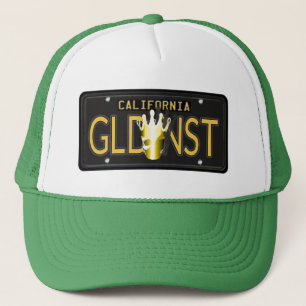 Gorra De Camionero CA Black License Plate, Golden State Gold Crown -