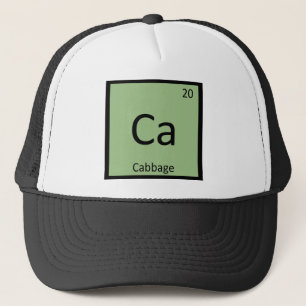 Gorra De Camionero Ca - Repollo Química de Verduras Tabla Periódica