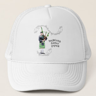 Gorra De Camionero Caballero Bagpiper en el Asesino Verde