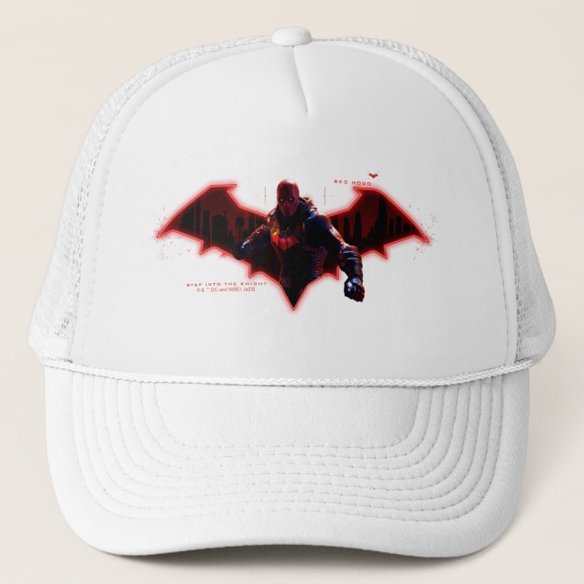 Gorra De Camionero Caballeros góticos capucha roja con logo (Anverso)