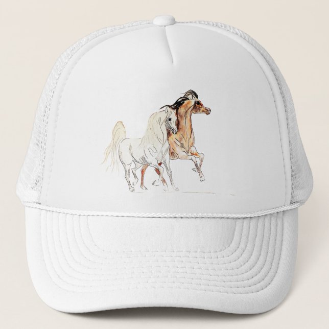 Gorra De Camionero Caballo árabe TR (Anverso)