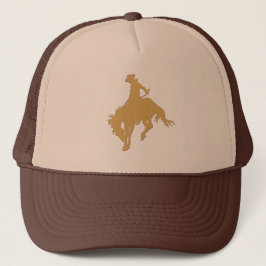 Gorra De Camionero Caballo Bucking del vaquero del oro