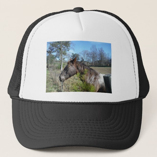 Gorra De Camionero Caballo color Coco y Crema (Anverso)