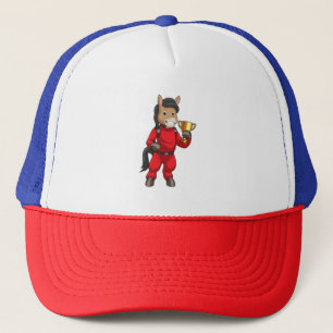 Gorra De Camionero Caballo como campeón con trofeo