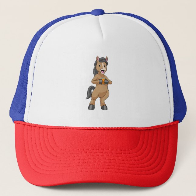 Gorra De Camionero Caballo con jarra de jugo de Naranja (Anverso)