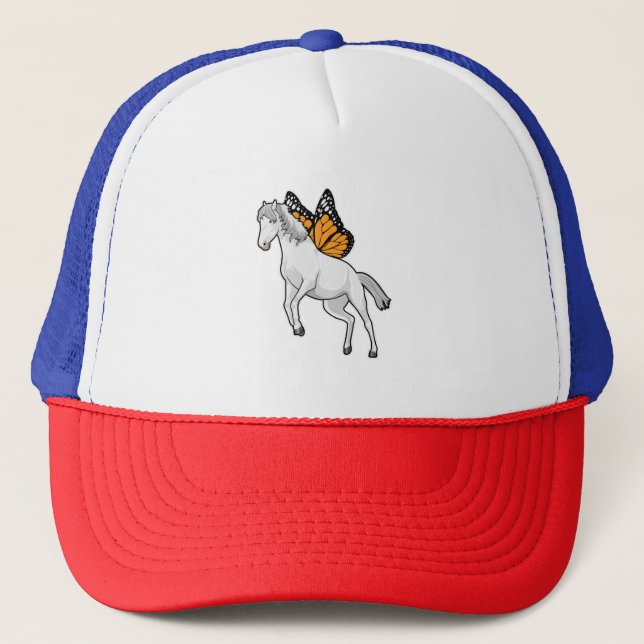 Gorra De Camionero Caballo con mariposa (Anverso)