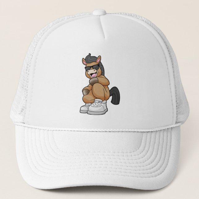 Gorra De Camionero Caballo con zapatos grandes (Anverso)