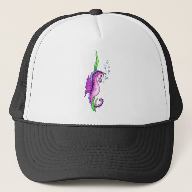 Gorra De Camionero Caballo de Agua Violeta (Anverso)