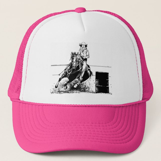 Gorra De Camionero Caballo de Carreras del barril (Anverso)