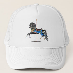 Gorra De Camionero Caballo de carrusel negro