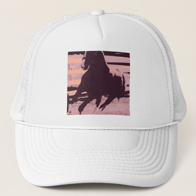 Gorra De Camionero Caballo de Galloping de Arte Pop (Anverso)