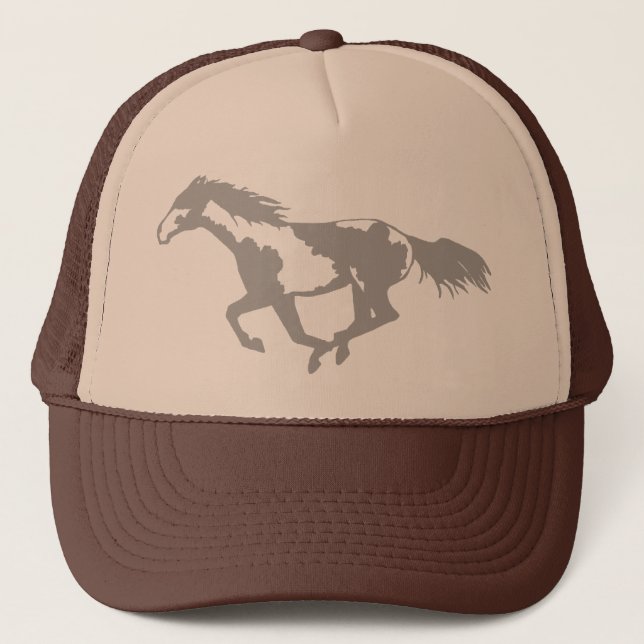 Gorra De Camionero Caballo de pintura galopante (Anverso)
