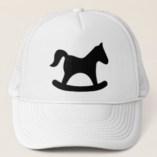 Gorra De Camionero Caballo de Rocking Negro
