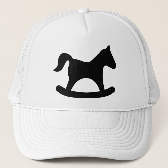 Gorra De Camionero Caballo de Rocking Negro (Anverso)