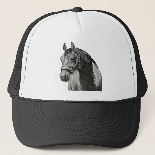 GORRA DE CAMIONERO CABALLO EN LÁPIZ: VISTA DELANTERA (Anverso)