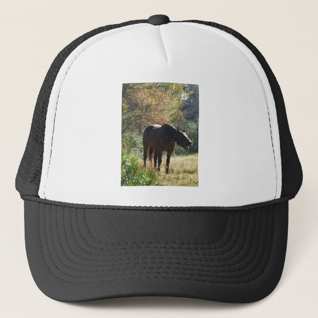 Gorra De Camionero Caballo en otoño (Anverso)