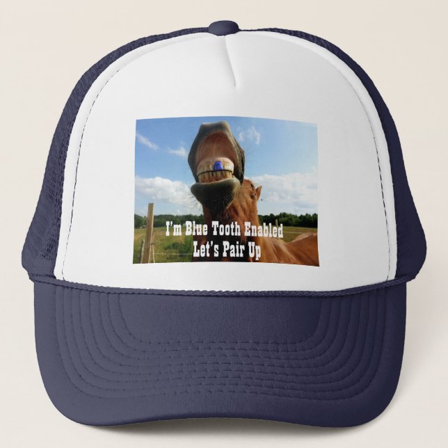 Gorra De Camionero Caballo habilitado para diente azul (Anverso)