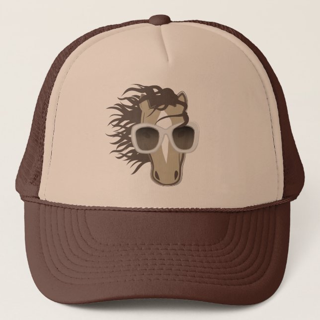 Gorra De Camionero Caballo hermoso (gafas de sol) (Anverso)