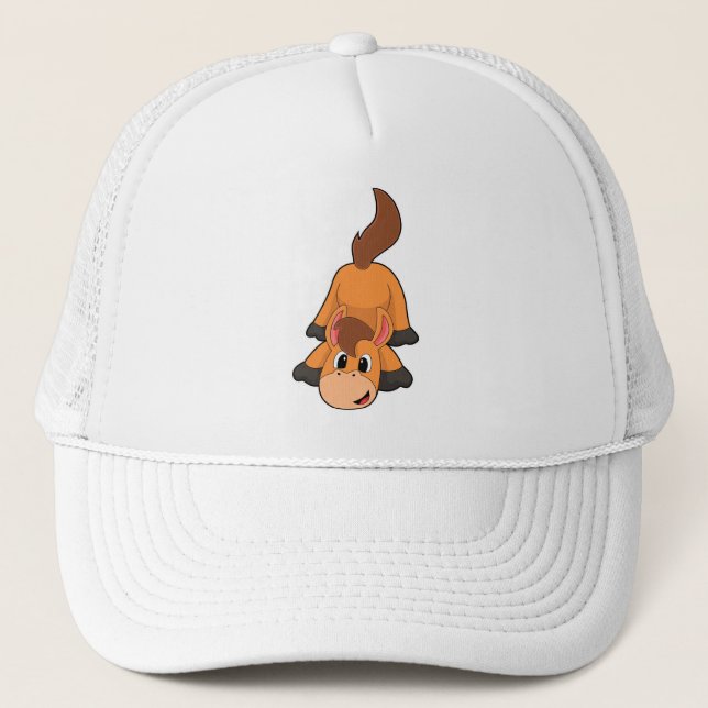 Gorra De Camionero Caballo jugando (Anverso)