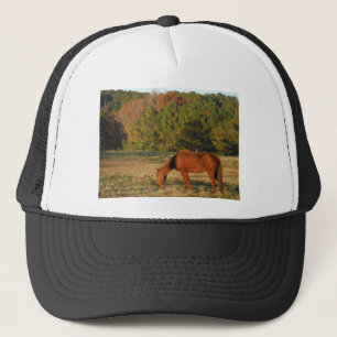 Gorra De Camionero Caballo marrón con pinos
