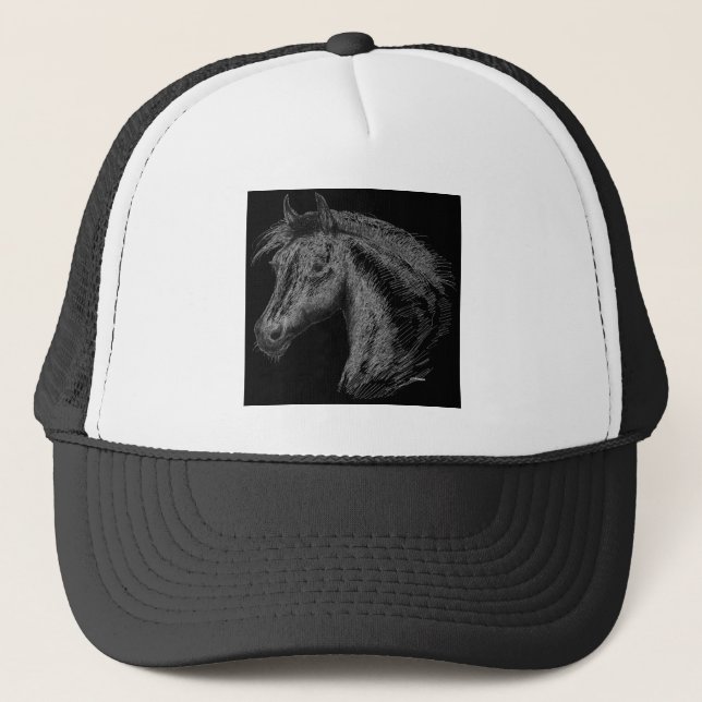 Gorra De Camionero Caballo: negro (Anverso)