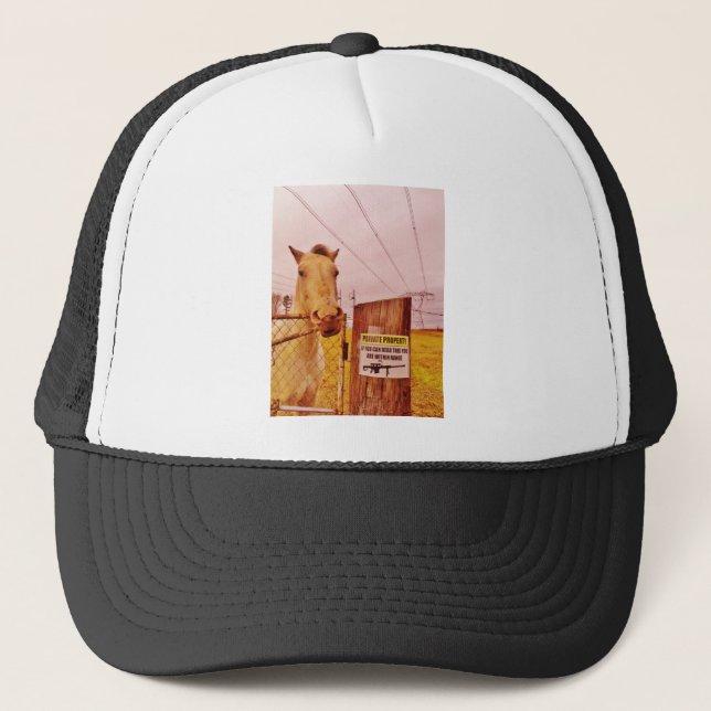 Gorra De Camionero Caballo Pink Private Property (Anverso)