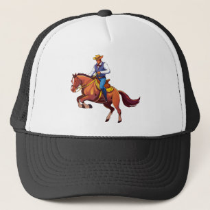 Gorra De Camionero Caballo que se encabrita con el hombre