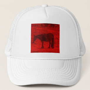 Gorra De Camionero Caballo Rojo