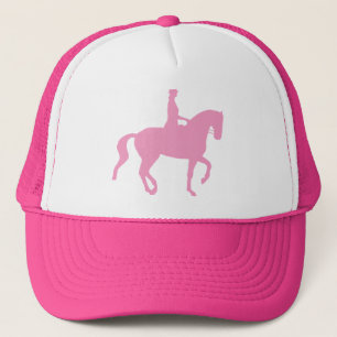 Gorra De Camionero Caballo y jinete (rosa) del Dressage de Piaffe
