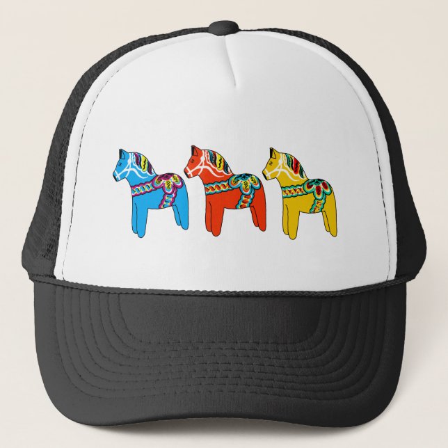 Gorra De Camionero Caballos de Dala del sueco (Anverso)