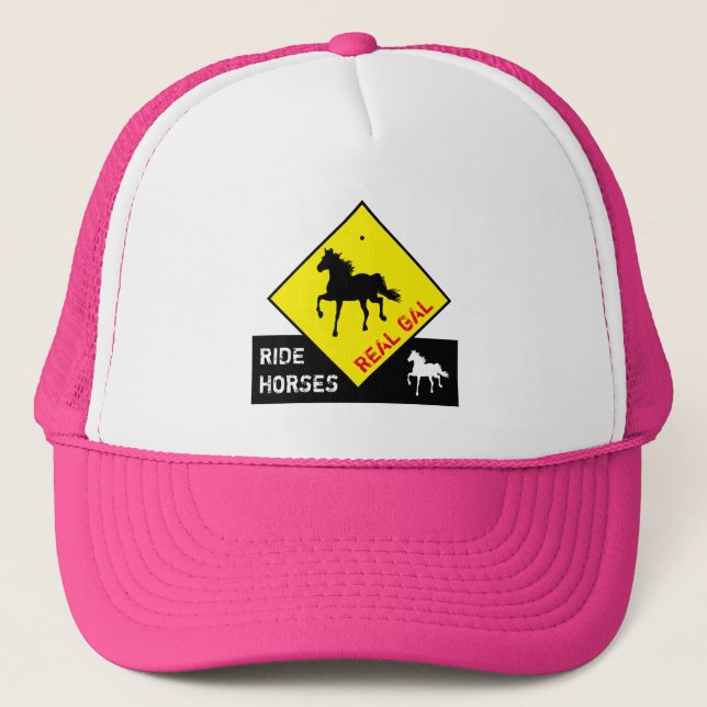 Gorra De Camionero Caballos reales de equitación y Fiesta de caballos (Anverso)