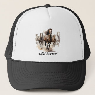 Gorra De Camionero caballos salvajes hermosos