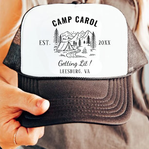 Gorra De Camionero Cabaña de camping de despedida de soltera personal
