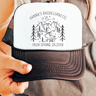 Gorra De Camionero Cabaña de camping de despedida de soltera personal