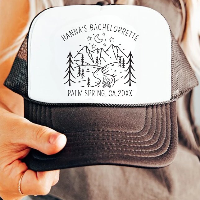 Gorra De Camionero Cabaña de camping de despedida de soltera personal (Subido por el creador)