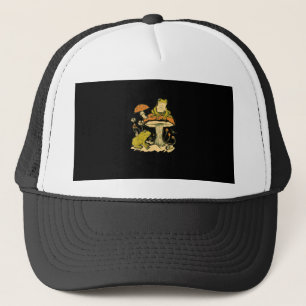 Gorra De Camionero Cabaña de hongos de rana estética Cottagecore Gobl