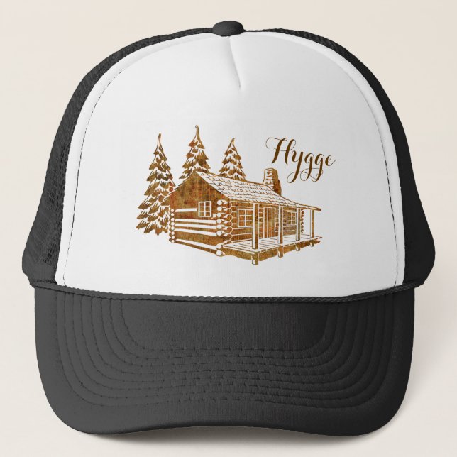 Gorra De Camionero Cabaña de madera acogedora - Hygge o su propio (Anverso)