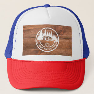 Gorra De Camionero Cabaña rústica cabaña granero   Nombre de familia 